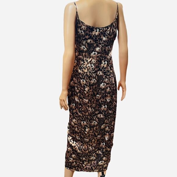Chi Chi London Animal Print Slip Dress Size 8 - Picture 4 of 15